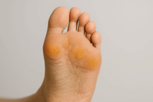 Odciski i modzele na stopie